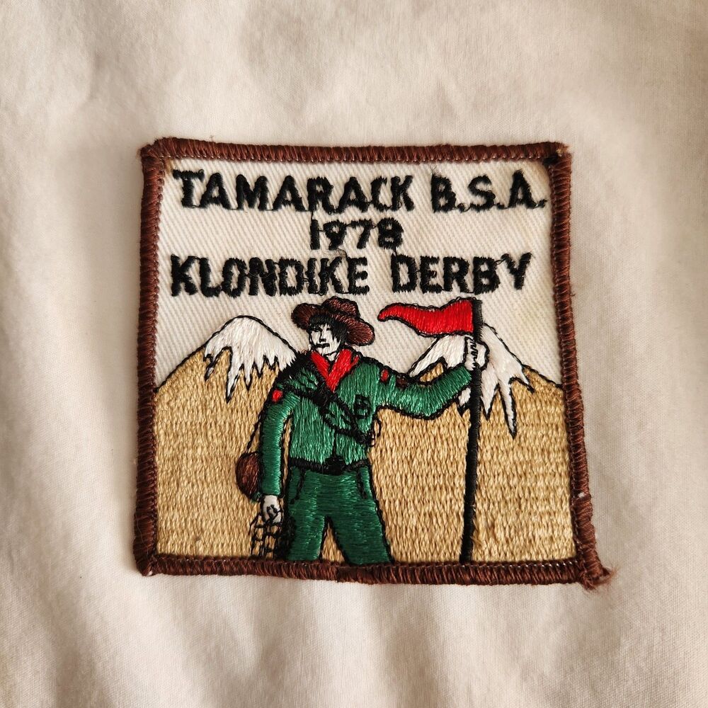 Unused 1978 Klondike Derby Tamarack Boy Scouts Of America BSA Square Patch Large